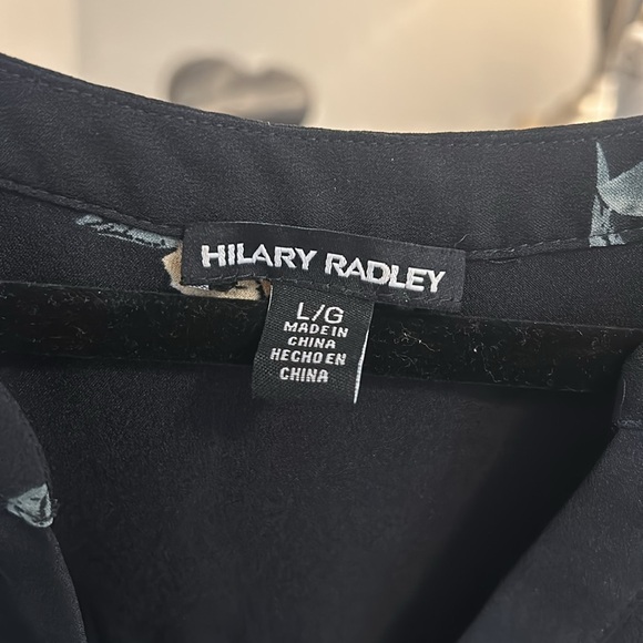 Hilary Radley Large Blouse Top Shirt Navy - Picture 4 of 4